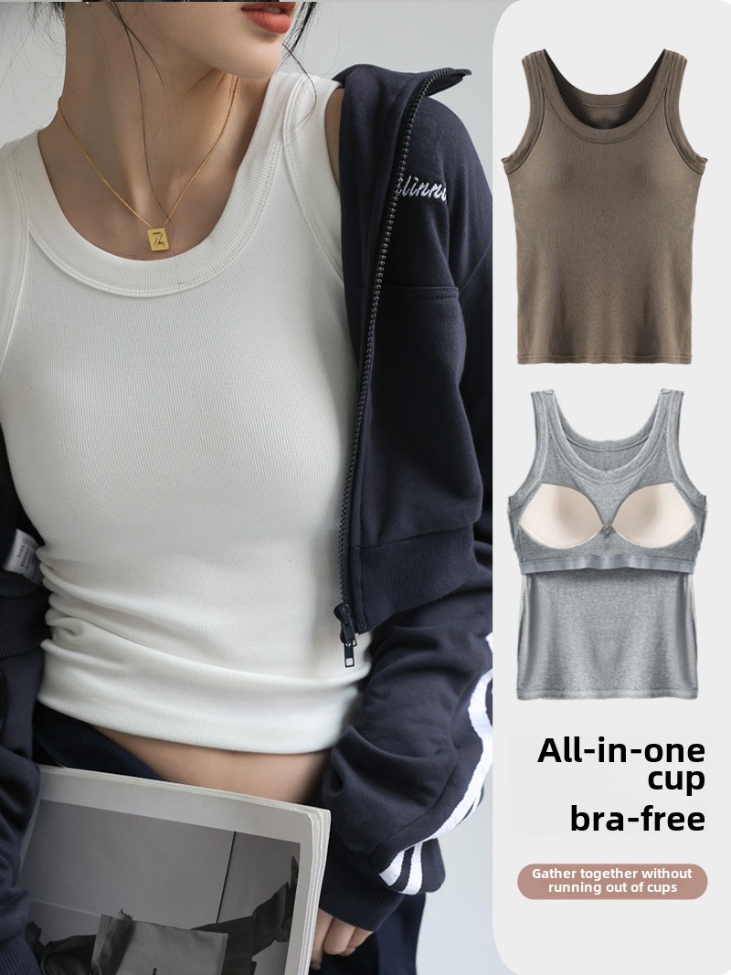 Full Coverage Bra - Nahtloses, geripptes Modal-Tanktop für Damen, integrierter