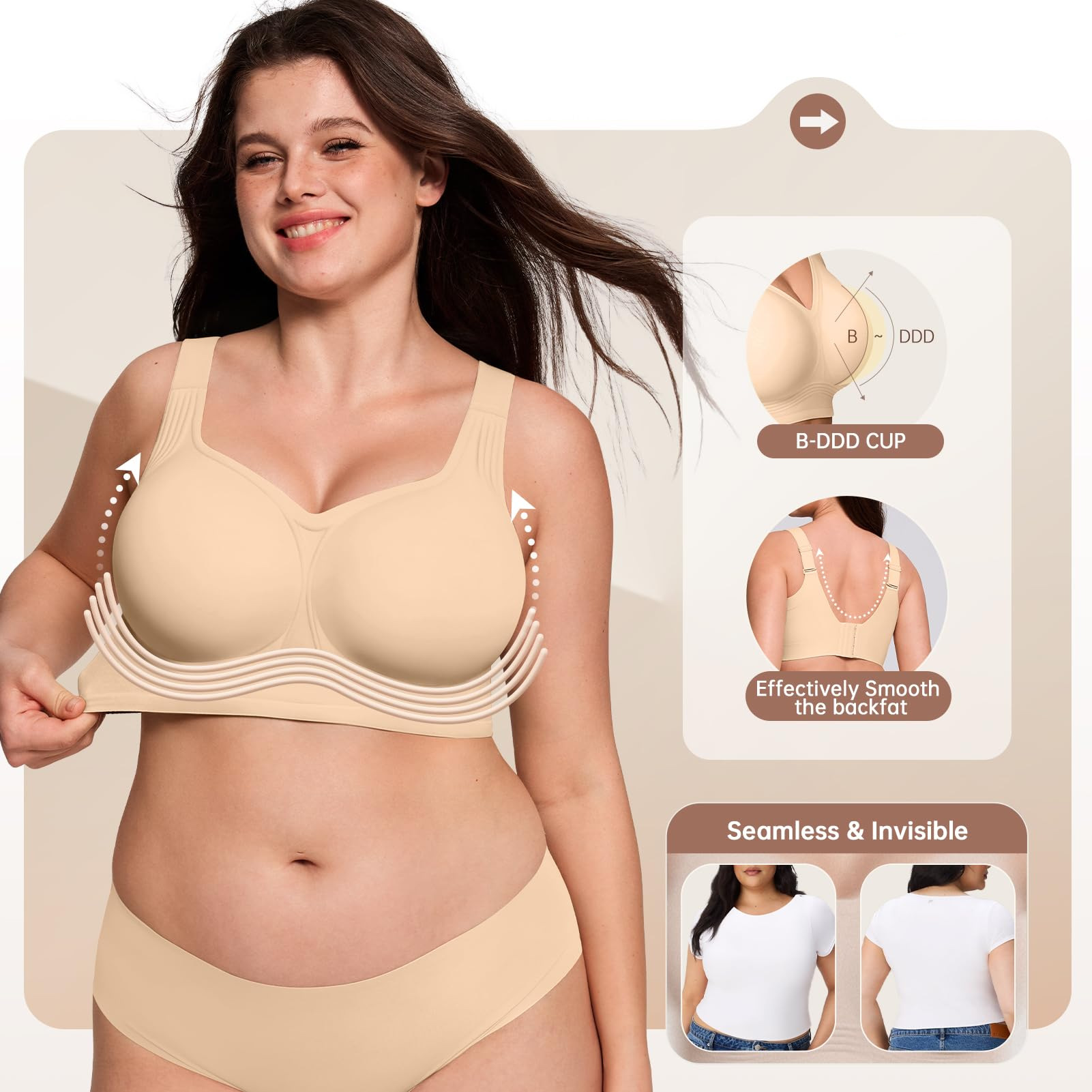 Übergrößen-BH ohne Bügel für D – Minimizer Bra Women Bewertung und Preis